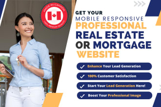build a mobile responsive real estate or mortgage website for lead generation