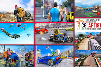 do game environment, post production play store screenshots