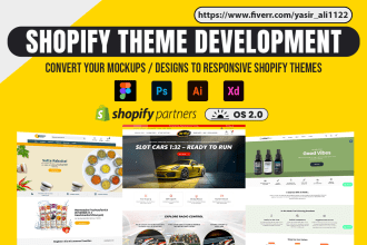 develop shopify website from PSD, xd, ai, figma, sketch design