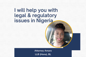 help you with legal and regulatory issues in nigeria