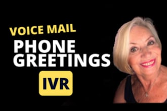 record female voicemail american pro business IVR voice mail on hold fast