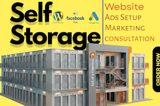 design self storage website, set self storage ads, storage facility storage unit