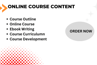 create online course content, course development, course creation, curriculum