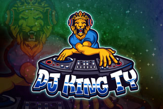 do mascot logo design for music, dj, artist, rock band
