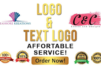 do creative typography and text logo design