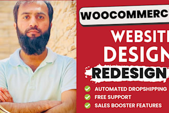 design wordpress woocommerce ecommerce website or online store