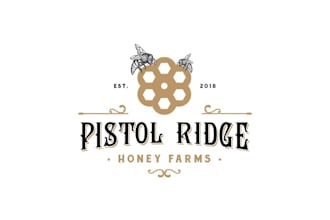 design awesome excellent honey farms logo