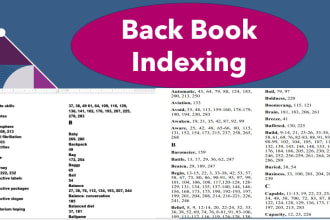 do comprehensive back of your book indexing on ms word