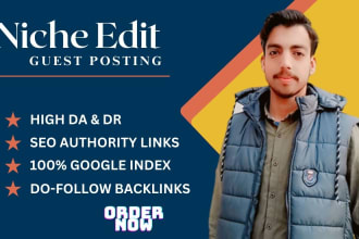 provide SEO backlinks niche edit link insertion guest posts