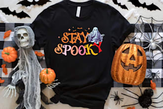 create halloween flat lay tshirt mockups for any website