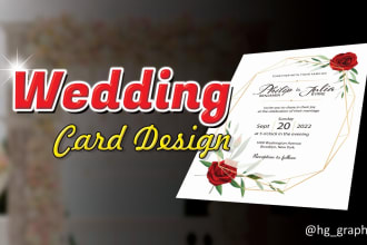 design stylish wedding invitation card for you