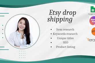 do etsy drop shipping, etsy listing, etsy seo on your shop