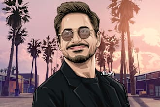 draw gta style cartoon portrait from your photo