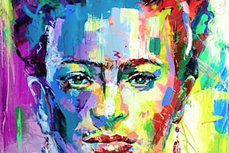 create amazing abstract art portrait from your photo
