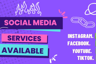 promote and grow your social media, instagram, youtube, facebook