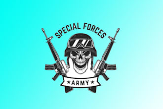 design realistic business special forces logo with creative concepts