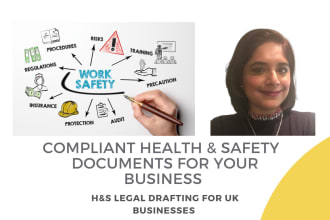 draft health and safety policies for your workplace