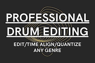 edit, time align and quantize your acoustic drums