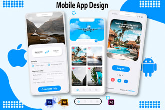 design app UI and website uiux for ios, android apps