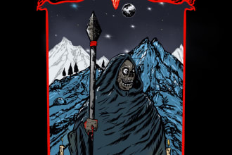 draw amazing dark art, stoner, doom, psychedelic