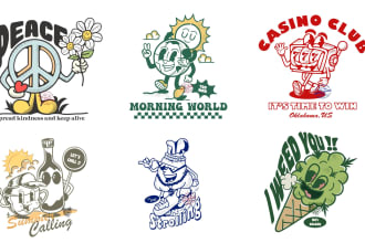 draw retro and vintage mascot illustration for you
