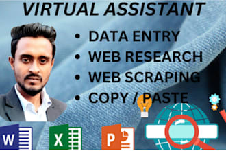 be virtual assistant, data entry and web research expert