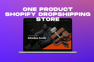 create a professional one product shopify dropshipping store