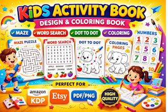 do kids activity book, KDP coloring book and kids activities