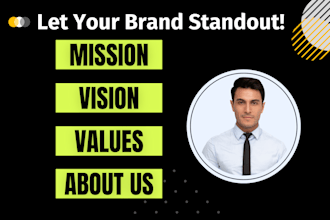 craft brand mission statement, vision, core values, brand story, about us