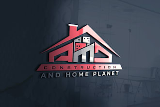 real estate construction realtor roofing logo design