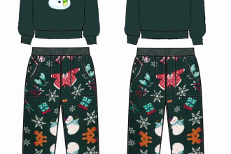 create a kids wear tech pack for you