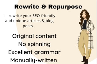 rewrite your articles and blog posts professionally