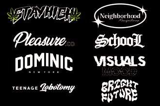 create custom typography for your logo urban and street wear brand clothing