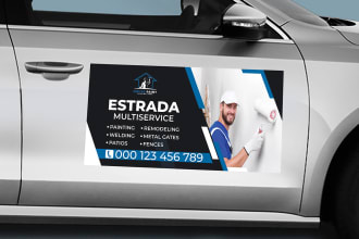 design attractive car and truck magnet sign
