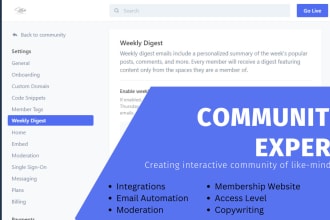 setup or be a community moderator for your circle so, mighty network, discord