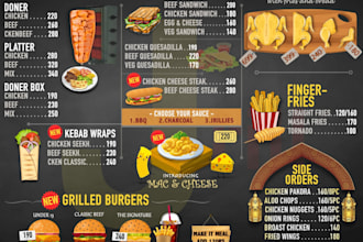do restaurant digital menu price list food flyer and menu design