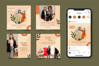 create posts for instagram, facebook or youtube , post instagram , post design
