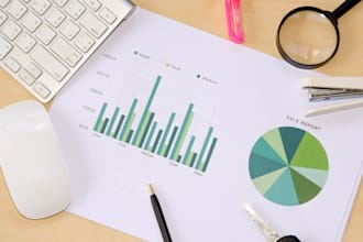 help with data analysis and design dashboards in excel