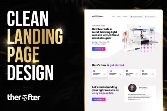 design a creative landing page or website