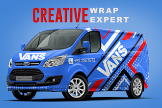 make branding vehicle wrap, van wrap, car wrap, truck wrap