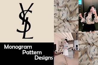 design a seamless luxury monogram pattern for your brand
