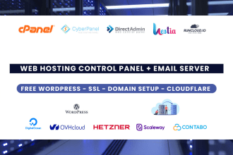 install cyberpanel, cpanel, runcloud, directadmin, and hestiacp panel on vps