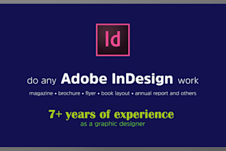 do any adobe indesign work
