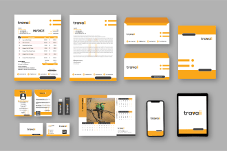 do business card, letterhead, invoice and full stationery designs