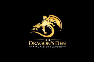 design illustrate classic dragons den logo