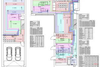 do heating load calculation and loop layout with outputs
