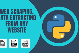 provide web data scraping, data mining services for your business using python