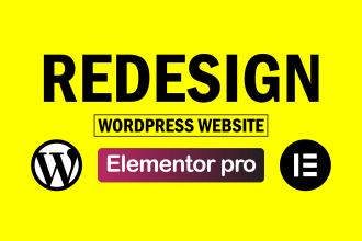 customize, clone, revamp and redesign wordpress website with elementor pro