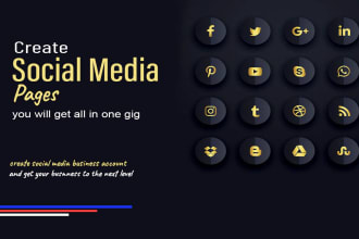 create social media accounts for your business, brand, or personal