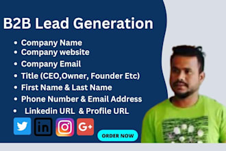 provide targeted b2b lead generation,linkedin lead generation in 24 hr